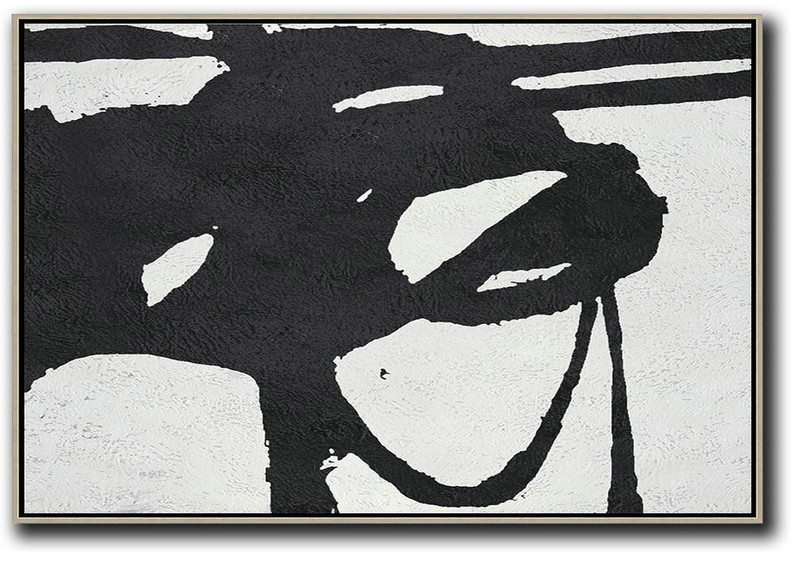 Oversized Wall Decor,Oversized Horizontal Minimal Art On Canvas - Contemporary Art Acrylic Painting